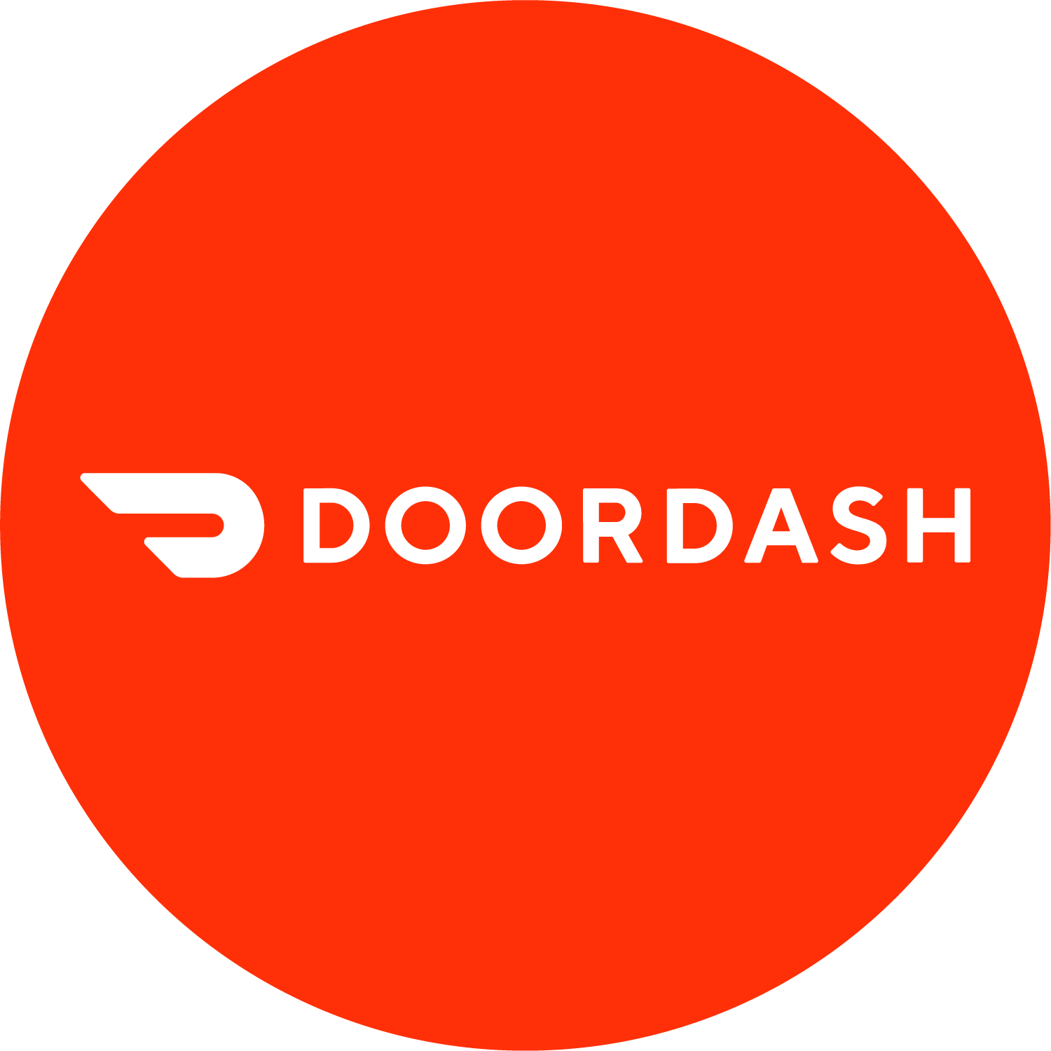 red and white doordash logo