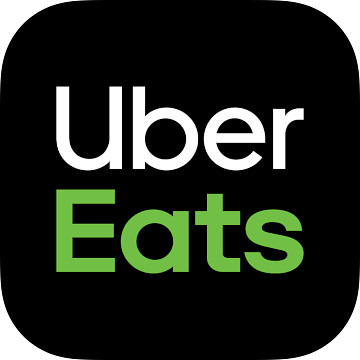 green and black uber eats logo