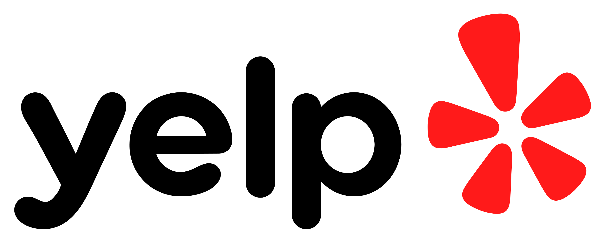 black and white Yelp logo